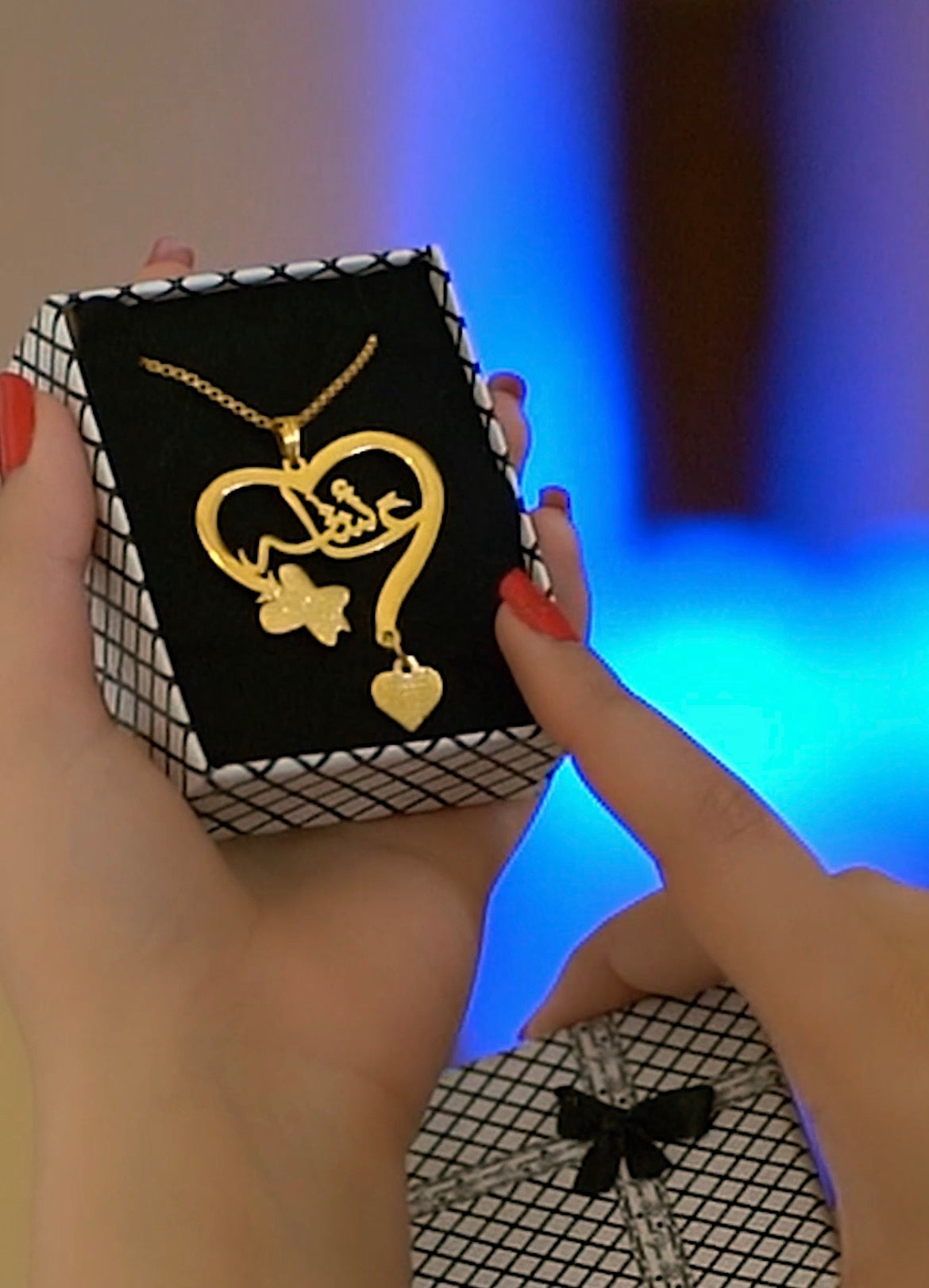 English Arabic Name Necklace